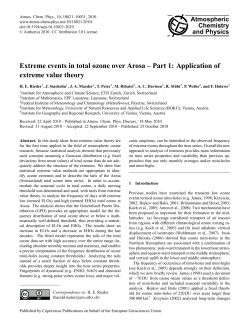 Extreme events in total ozone over Arosa