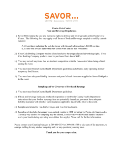 Food/Beverage Sampling Form