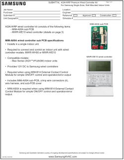 AQN-WRP wired controller kit consists of the following items: