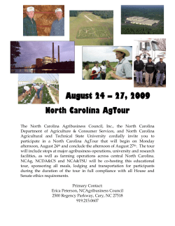 AgTour 2009 Detail Packet