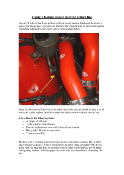 Fixing a leaking power steering return line