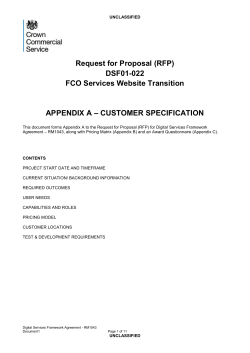 CCS requirements Appendix A RFP