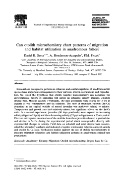 Can otolith microchemistry chart patterns of migration and habitat