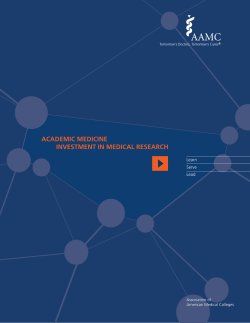 academic medicine investment in medical research