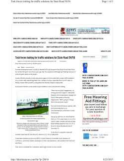 Task forces looking for traffic solutions for State