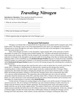 Nitrogen Cycle Activity Passport