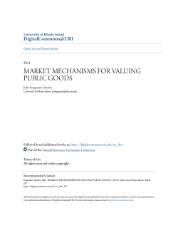 market mechanisms for valuing public goods