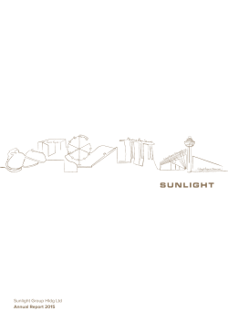 Sunlight Group Hldg Ltd Annual Report 2015