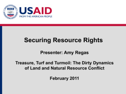 Defining rights to land and natural resources