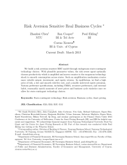 Risk Aversion Sensitive Real Business Cycles