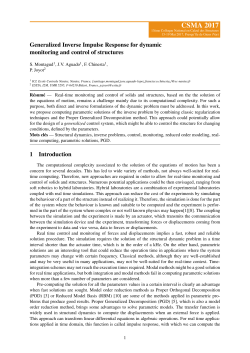 CSMA 2017 - 13&egrave;me colloque national en calcul des structures