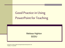 good_practice_in.pps - SDDU