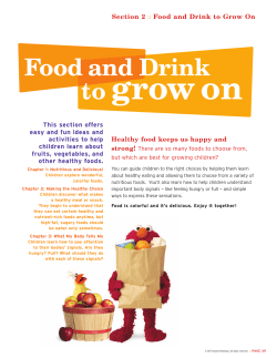 Food and Drink to Grow On - KidsHealth in the Classroom
