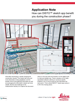 Construction Stage - Leica DISTO