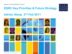 ESRC Draft Delivery Plan 2011-2015
