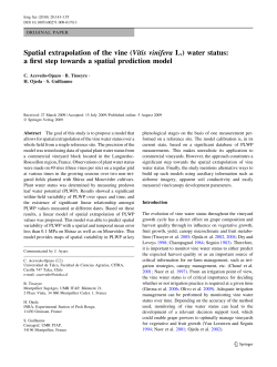 Spatial extrapolation of the vine (Vitis vinifera L.) water status