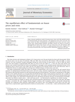 The equilibrium effect of fundamentals on house prices and rents