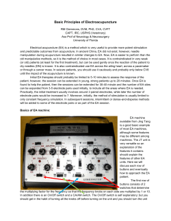 Basic Principles of Electroacupuncture