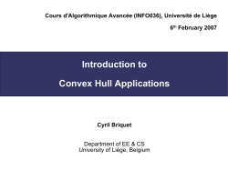 Introduction to Convex Hull Applications