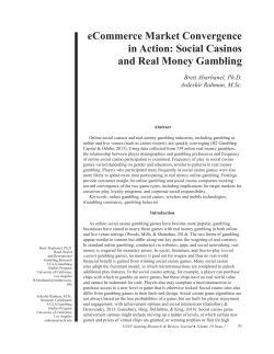 Social Casinos and Real Money Gambling