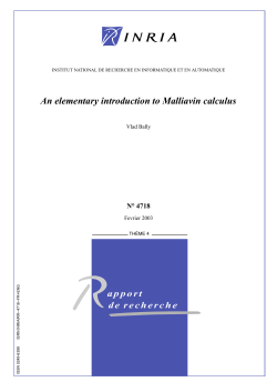 An elementary introduction to Malliavin calculus