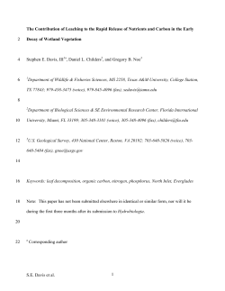 The contribution of leaching to the rapid release of - dPanther
