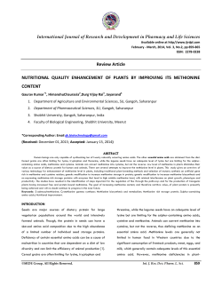 nutritional quality enhancement of plants by improving its