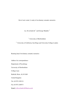 Out of one`s mind: A study of involuntary semantic