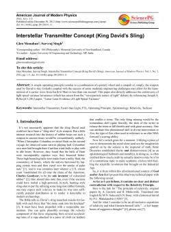 Interstellar Transmitter Concept (King David`s Sling)