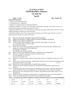 (Theory) CLASS XI Set B - Exploring Geography of Resources