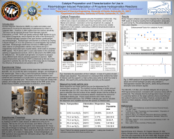 Catalyst Preparation and Characterization for Use in Para