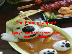 The Food of Japan! - Burnside High School