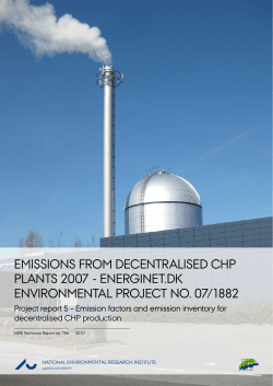 Emissions from decentralised CHP plants 2007 - DCE