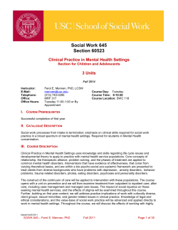 School of Social Work Syllabus Template Guide