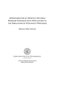 approximation of infinitely divisible random variables with
