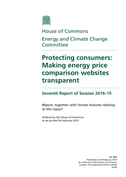Making energy price comparison websites transparent