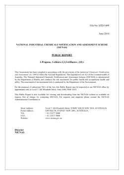 Appendix B: Toxicological Investigations