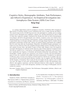Cognitive Styles, Demographic Attributes, Task