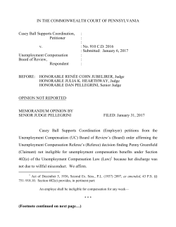 IN THE COMMONWEALTH COURT OF PENNSYLVANIA Casey Ball