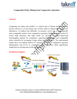 Comparable Entity Mining from Comparative