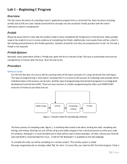 Lab 1 &ndash; Beginning C Program