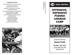 offensive/ defensive padded lineman camp