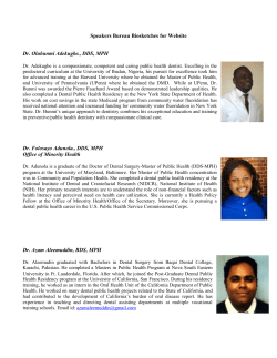 Dr. Azam Aleemuddin, BDS, MPH - American Association of Public