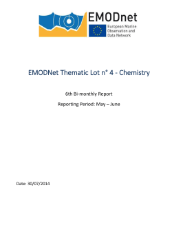 EMODNET2Chemistry_6thBi-monthlyreport_3007