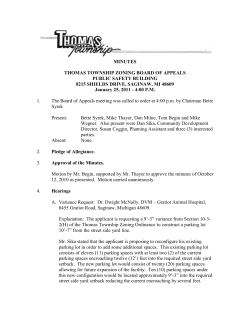 minutes - Thomas Township