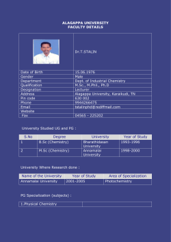 Dr.T.Stalin - Alagappa University