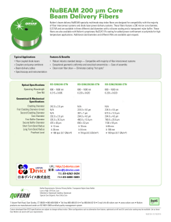 NuBEAM 200 µm Core Beam Delivery Fibers