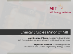 Energy Studies Minor