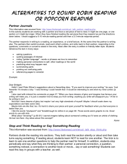 Alternatives to Round Robin Reading or Popcorn Reading