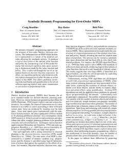 Symbolic Dynamic Programming for First